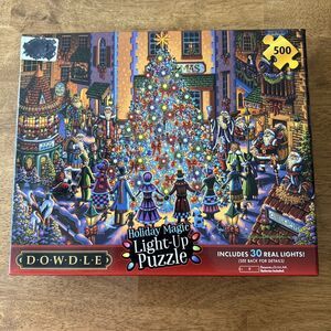 Dowdle Fun Light-Up Puzzle 500 pc Holiday Magic Light Christmas Tree